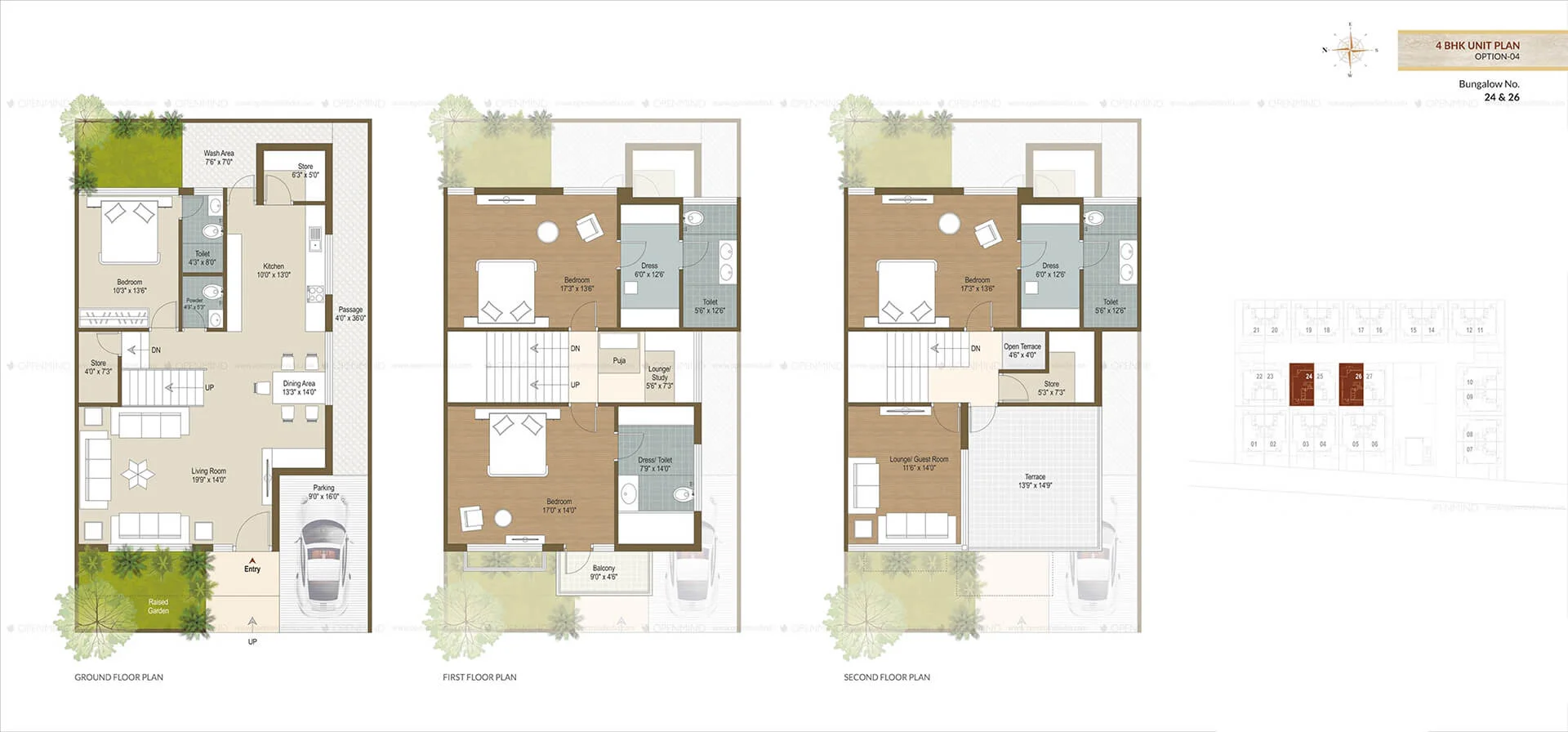 4_BHK_Bungalows_Plan_In_Ahmedabad_East